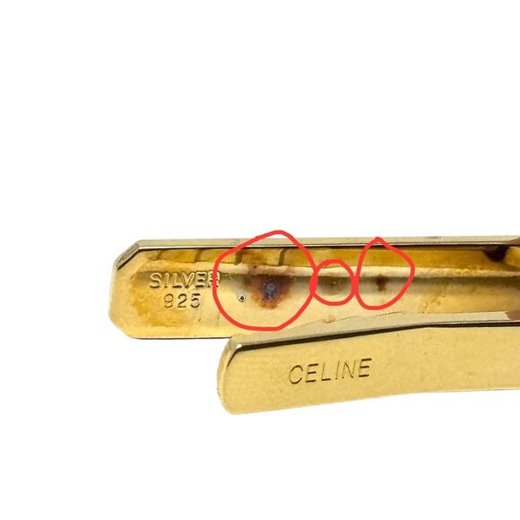 Celine Two-Tone Tie Clip - Picture 10 of 11